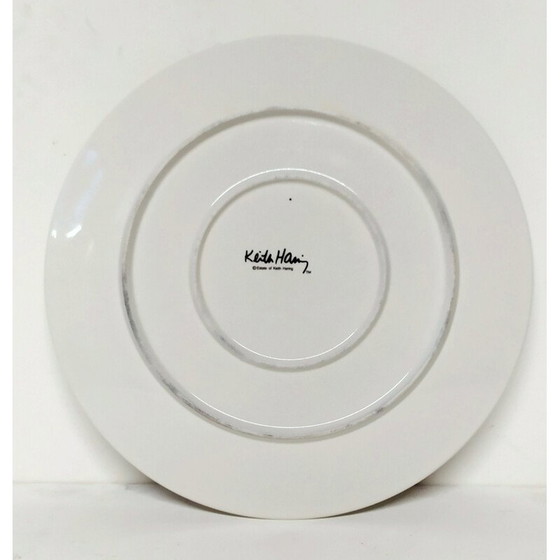 Image 1 of Pair of vintage plates by Keith Haring, 1990s