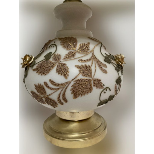 Vintage table lamp in crystal, France 1979