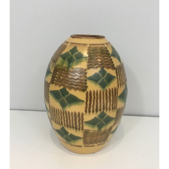 Image 1 of Vintage art deco ceramic vase, 1930