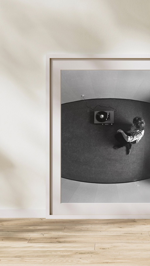 1X Man With Record Player, 1976 | Mid - Century Minimalist Photography