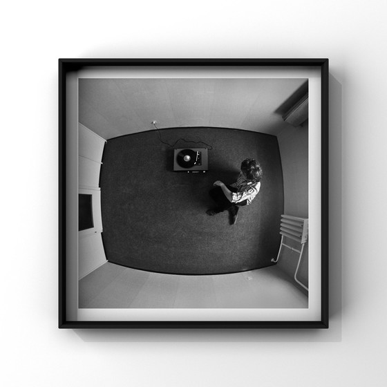 Image 1 of 1X Man With Record Player, 1976 | Mid - Century Minimalist Photography