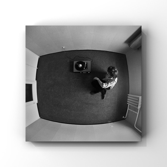 Image 1 of 1X Man With Record Player, 1976 | Mid - Century Minimalist Photography