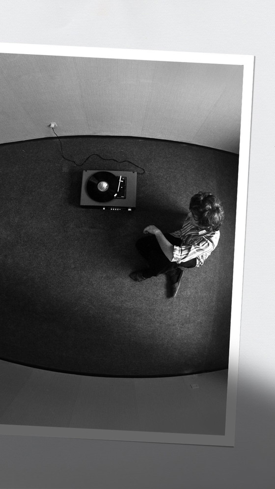 Image 1 of 1X Man With Record Player, 1976 | Mid - Century Minimalist Photography