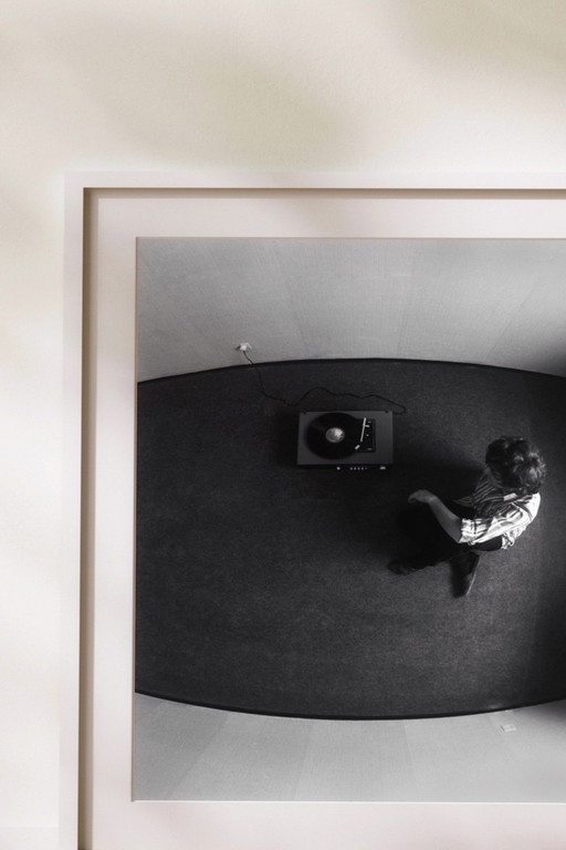 1X Man With Record Player, 1976 | Mid - Century Minimalist Photography