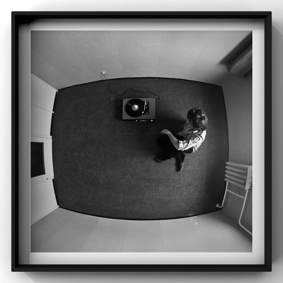 Image 1 of 1X Man With Record Player, 1976 | Mid - Century Minimalist Photography