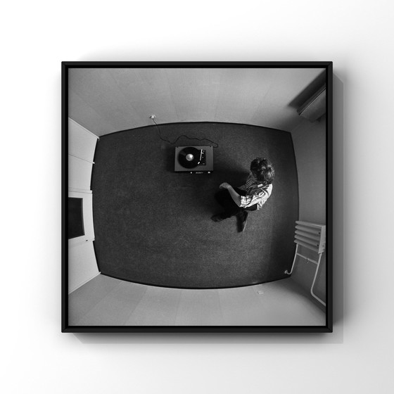 Image 1 of 1X Man With Record Player, 1976 | Mid - Century Minimalist Photography