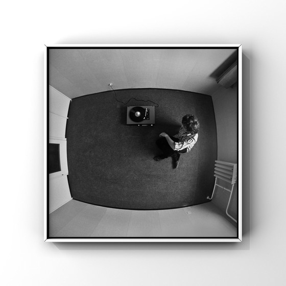 Image 1 of 1X Man With Record Player, 1976 | Mid - Century Minimalist Photography