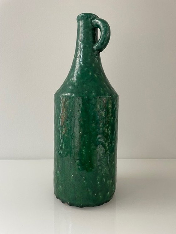 Image 1 of Set Of 2 Green Glazed Vases