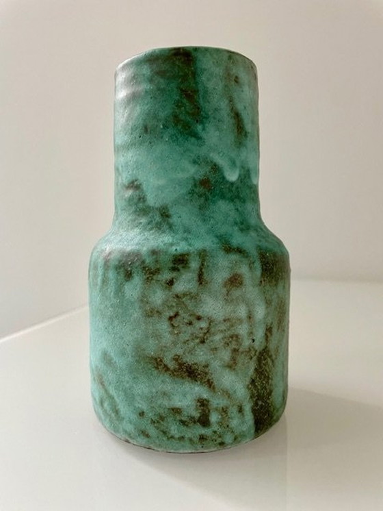 Image 1 of Set Of 2 Green Glazed Vases