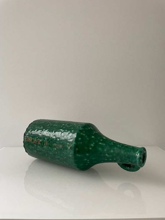 Image 1 of Set Of 2 Green Glazed Vases