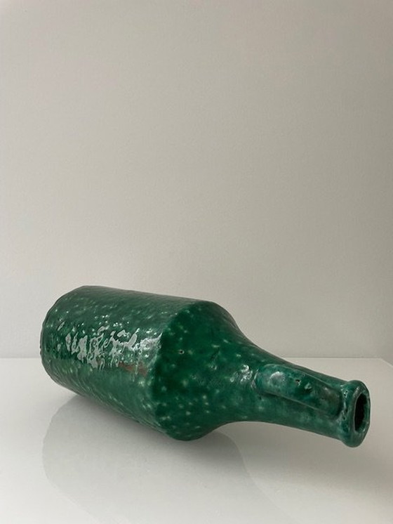 Image 1 of Set Of 2 Green Glazed Vases