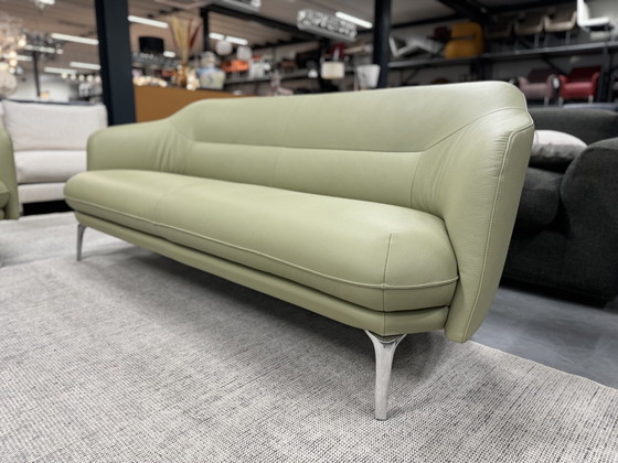 Image 1 of Leolux Lindo 2.5 & 3 seater sofa Senso Wasabi