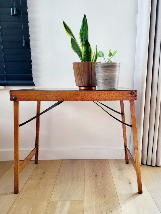 Image 1 of Rectangular vintage side table or plant table (bistro) , probably France