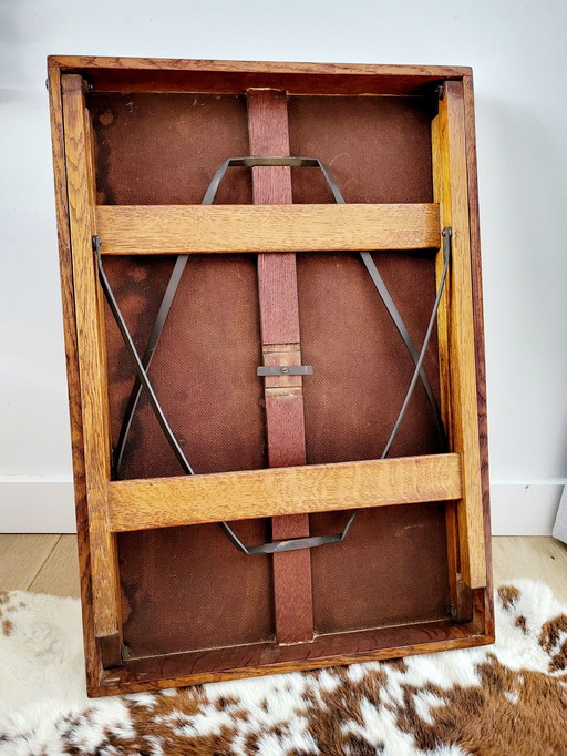 Rectangular vintage side table or plant table (bistro) , probably France