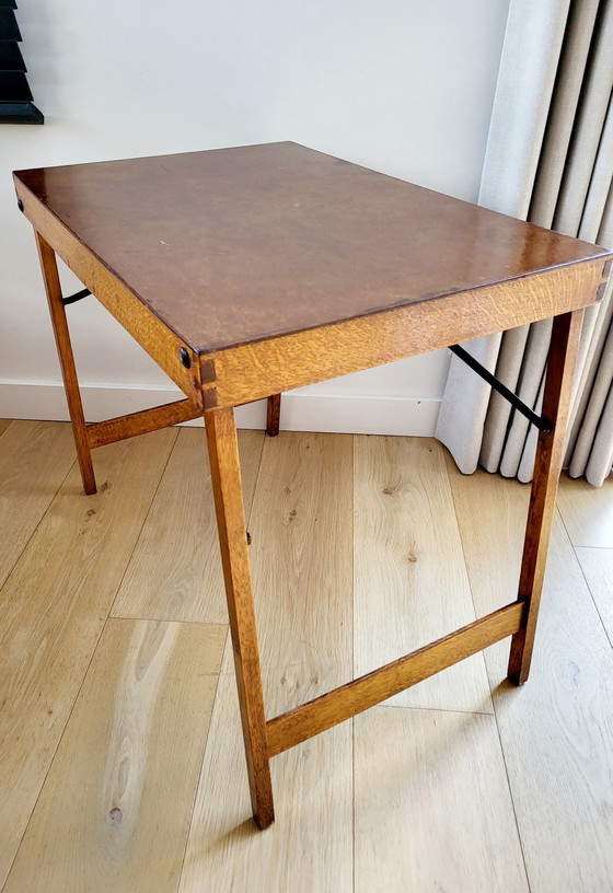 Image 1 of Rectangular vintage side table or plant table (bistro) , probably France