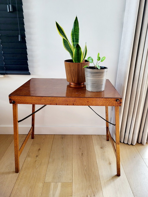 Rectangular vintage side table or plant table (bistro) , probably France