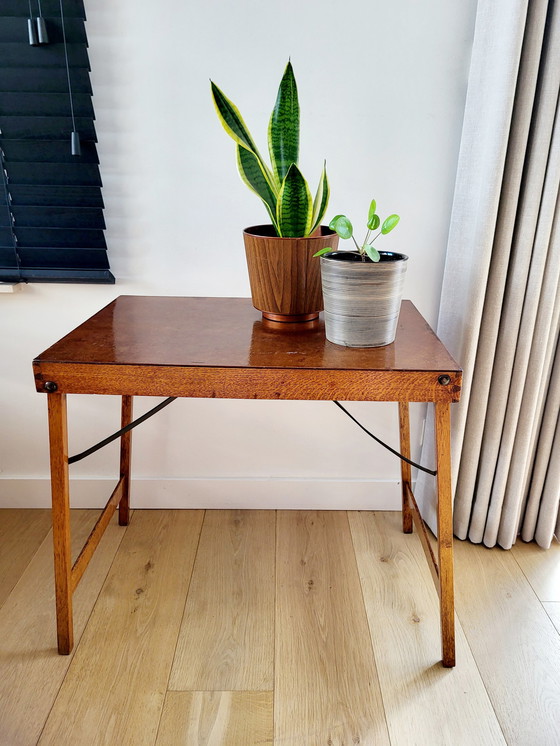 Image 1 of Rectangular vintage side table or plant table (bistro) , probably France