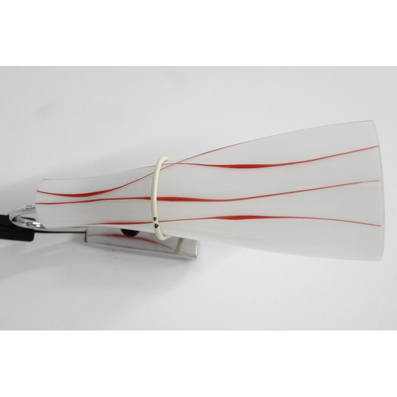 Image 1 of Pair of vintage glass wall lamp, Czechoslovakia 1970