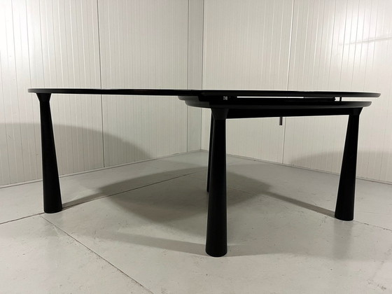 Image 1 of Black Ash Extendable Dining Table 1980-90'S