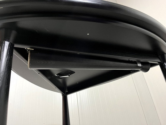 Image 1 of Black Ash Extendable Dining Table 1980-90'S