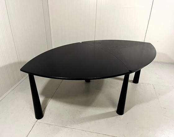 Image 1 of Black Ash Extendable Dining Table 1980-90'S