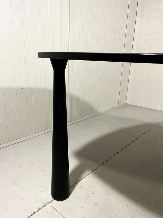 Image 1 of Black Ash Extendable Dining Table 1980-90'S