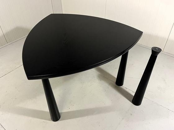 Image 1 of Black Ash Extendable Dining Table 1980-90'S