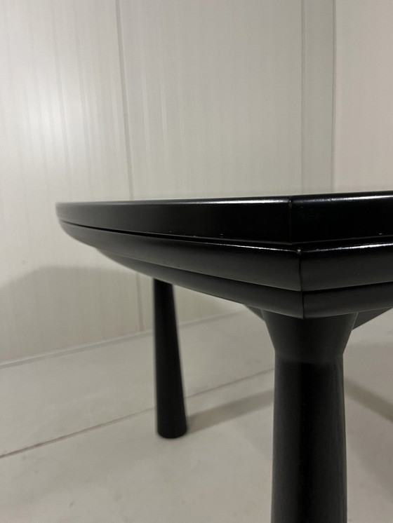 Image 1 of Black Ash Extendable Dining Table 1980-90'S