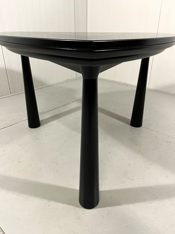 Image 1 of Black Ash Extendable Dining Table 1980-90'S