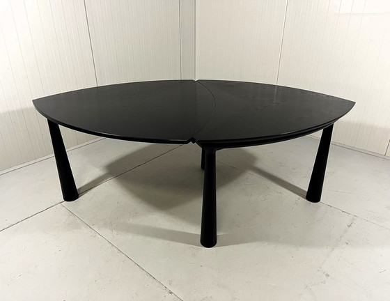 Image 1 of Black Ash Extendable Dining Table 1980-90'S