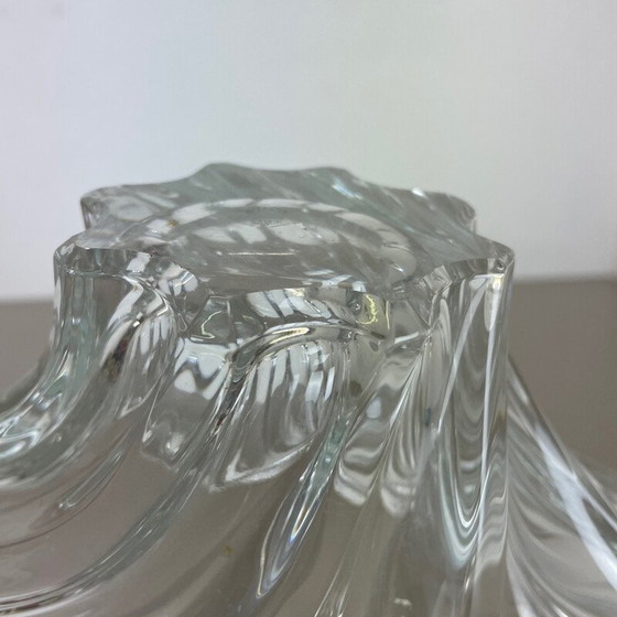 Image 1 of Vintage floral crystal glass centerpiece by Art Vannes, France 1970
