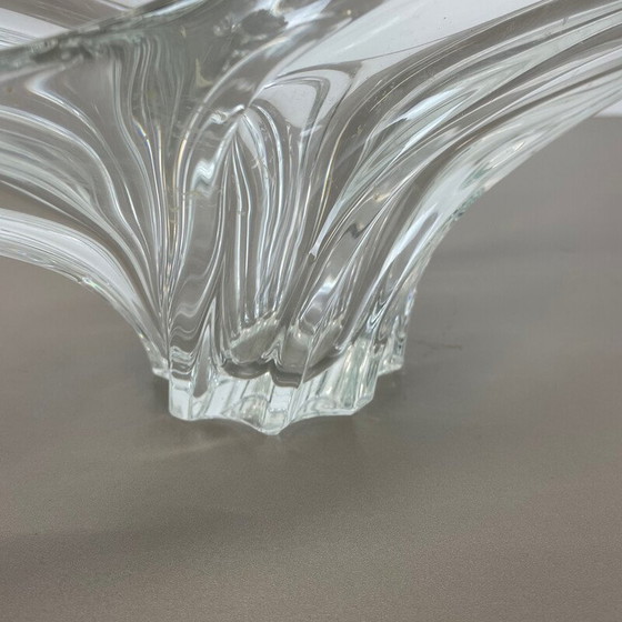 Image 1 of Vintage floral crystal glass centerpiece by Art Vannes, France 1970