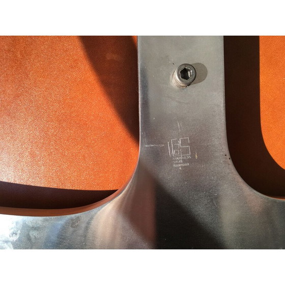 Image 1 of Vintage leather Scimitar armchair by Jørgen Kastholm & Preben Fabricius for Ivan Schlechter, Denmark 1962