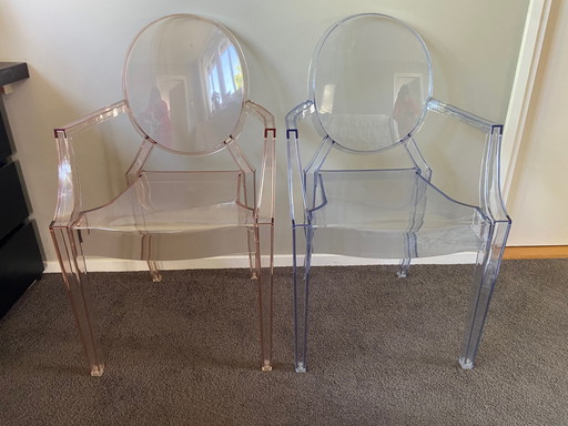 2x Louis Ghost chair, design Philippe Starck