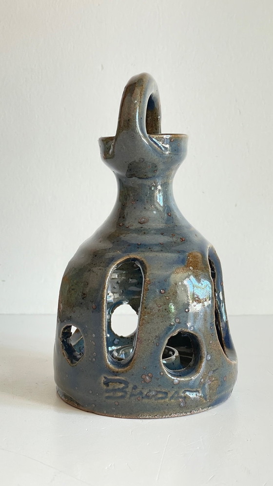 Image 1 of Bruciatore di incenso vintage in gres fatto a mano e firmato