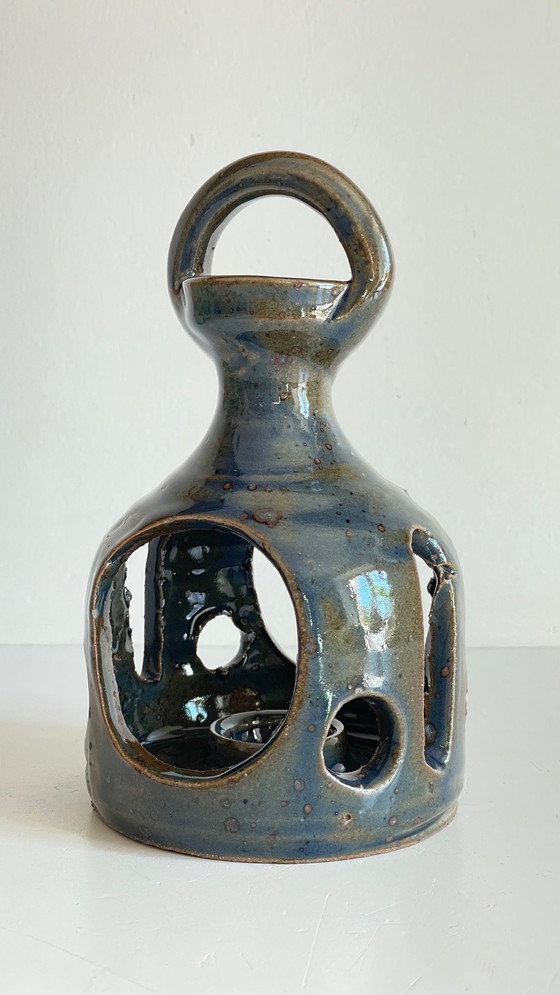 Image 1 of Bruciatore di incenso vintage in gres fatto a mano e firmato