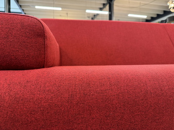 Image 1 of Cloak Sand 3 Seater sofa red wool fabric