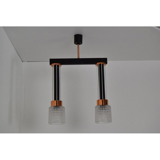 Vintage brass metal suspension by Drukov, Czechoslovakia 1960