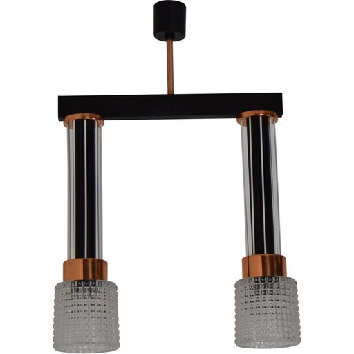 Vintage brass metal suspension by Drukov, Czechoslovakia 1960