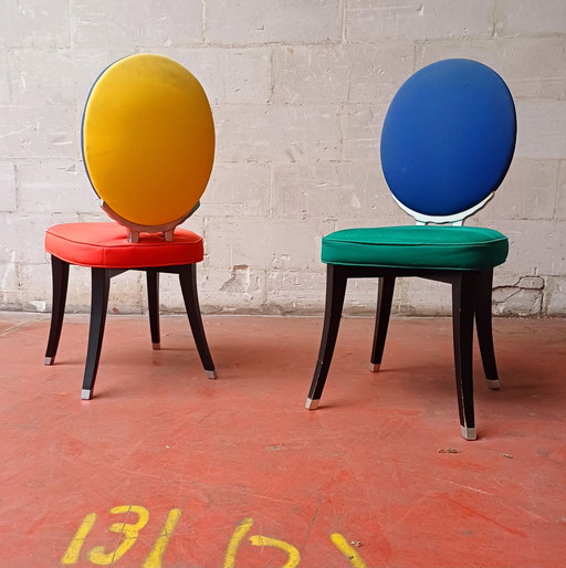 2x Medallon Chairs Jean-Charles De Castelbajac 1991