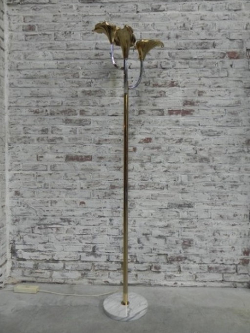 Standing italian calla lily floor lamp