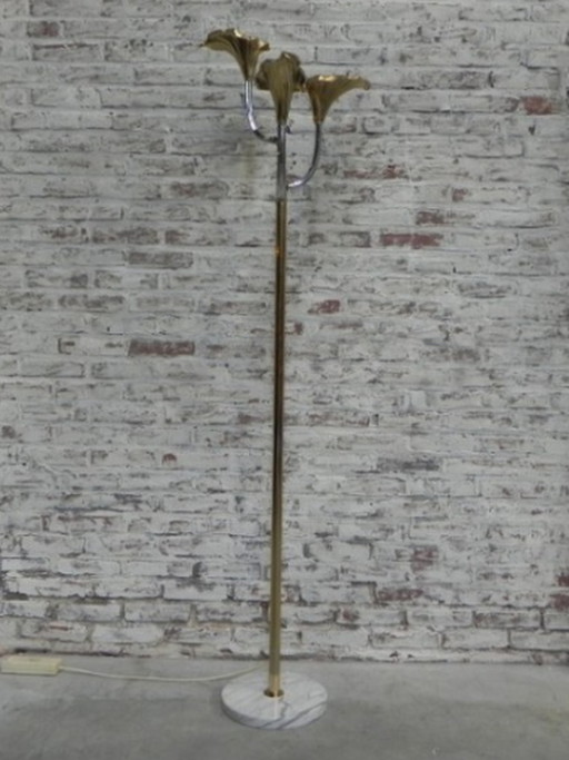 Standing italian calla lily floor lamp