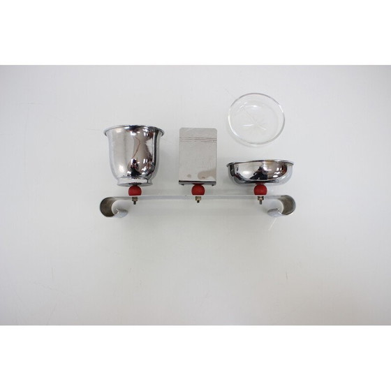 Image 1 of Set da fumo cromato Art Déco vintage, Cecoslovacchia 1930