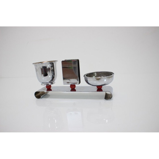 Image 1 of Set da fumo cromato Art Déco vintage, Cecoslovacchia 1930