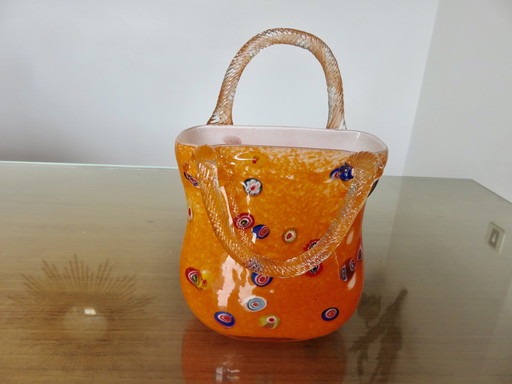 Vase, Handbag, Murano Glass, 1960-1970