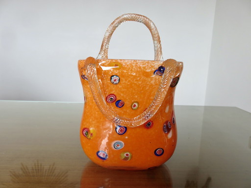 Vase, Handbag, Murano Glass, 1960-1970