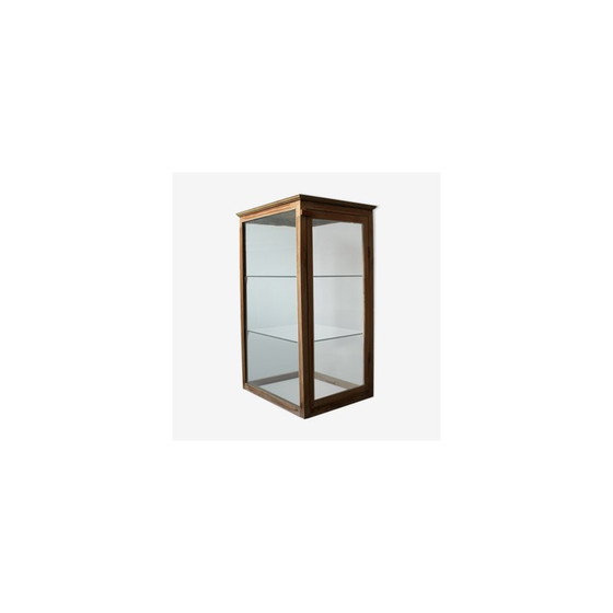 Image 1 of Vintage oak and glass counter display case