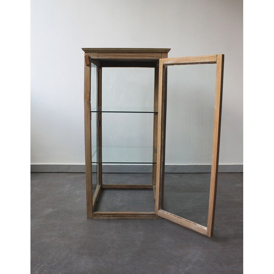 Image 1 of Vintage oak and glass counter display case
