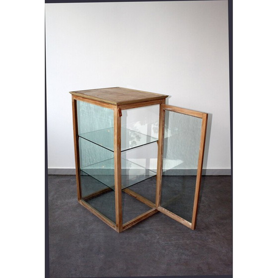 Image 1 of Vintage oak and glass counter display case