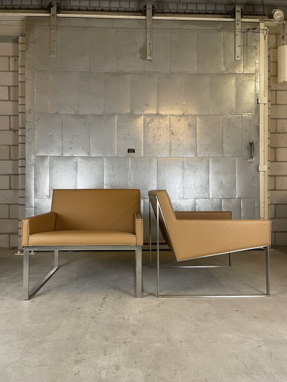 Image 1 of 2X Bernhardt Design Lounge Armchairs By Fabien Baron